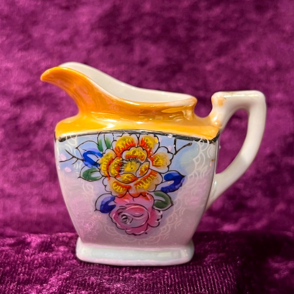 Miniature Lusterware Japanese Hand Painted Pitcher